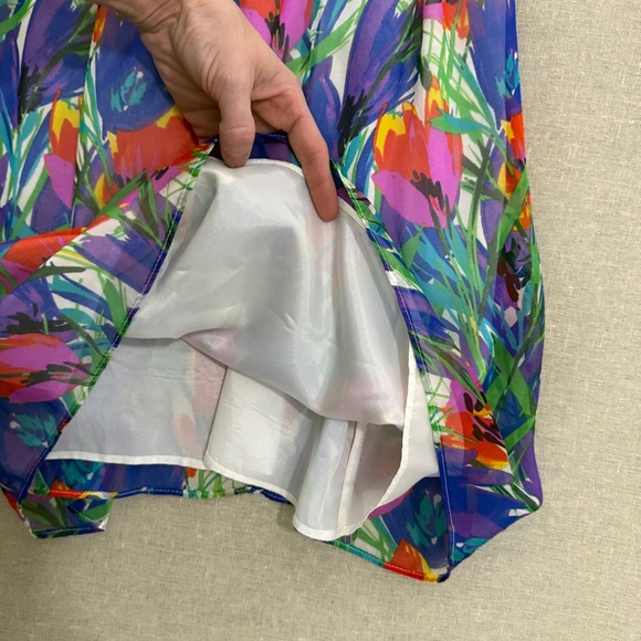 Shoshanna Silk Floral Sun Dress Size 4 - Picture 5 of 9